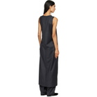 ssstein Gray Wool Silk Sleeveless Onepiece Maxi Dress