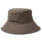 Fendi - Logo-Jacquard Cotton-Canvas Bucket Hat - Green