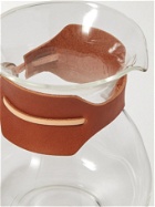 By Japan - Koizumi Glass Hoya Glass and Leather Coffee Pot