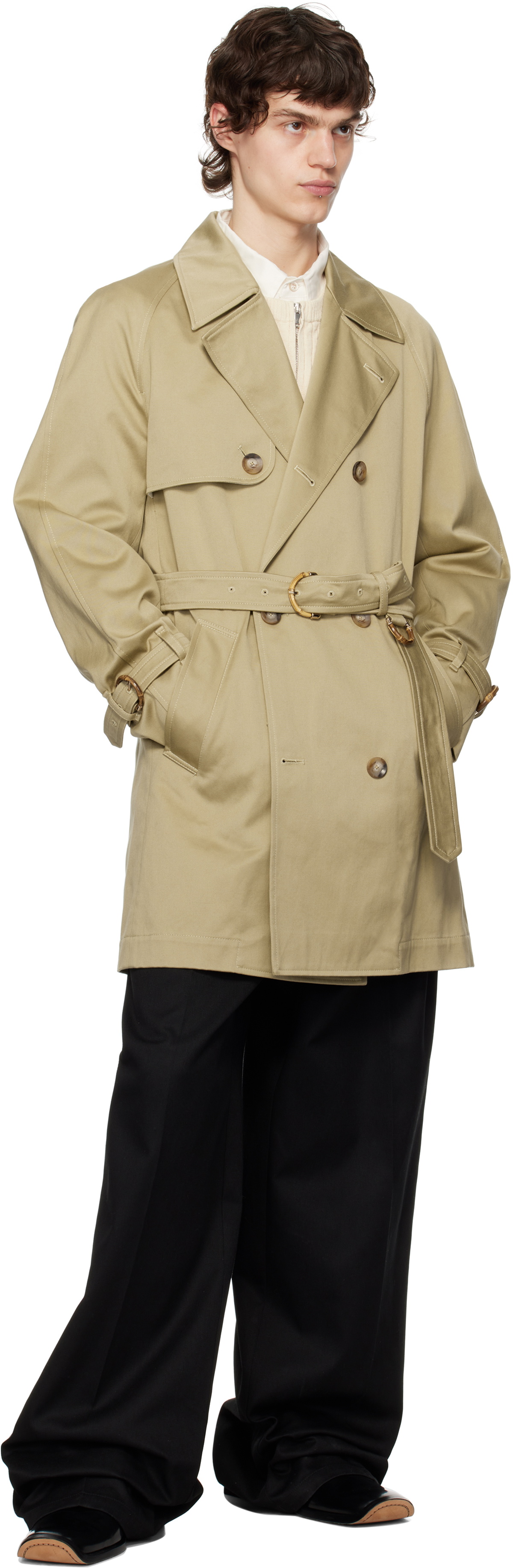 Wales Bonner Khaki Walcott Trench Coat Wales Bonner