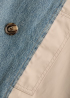 3.1 Phillip Lim Panelled Denim and Cotton Trench Coat Indigo