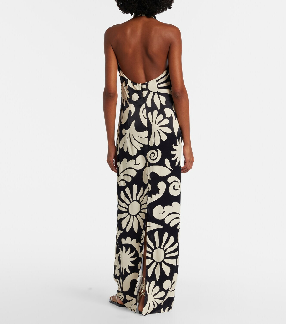 Cala de la Cruz Oliviera printed halterneck maxi dress