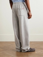 The Elder Statesman - Daily Wide-Leg Cotton and Cashmere-Blend Jersey Sweatpants - Gray