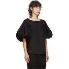 Edit Black Balloon Sleeve Top
