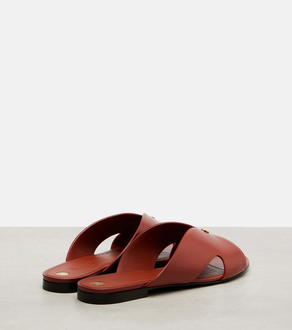 Loro Piana Vera leather slides