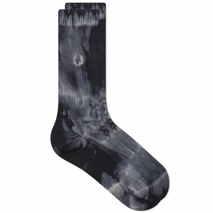 Photo: Fred Perry Men's Tie Dye Graphic Sock in Black