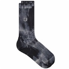 Fred Perry Men's Tie Dye Graphic Sock in Black