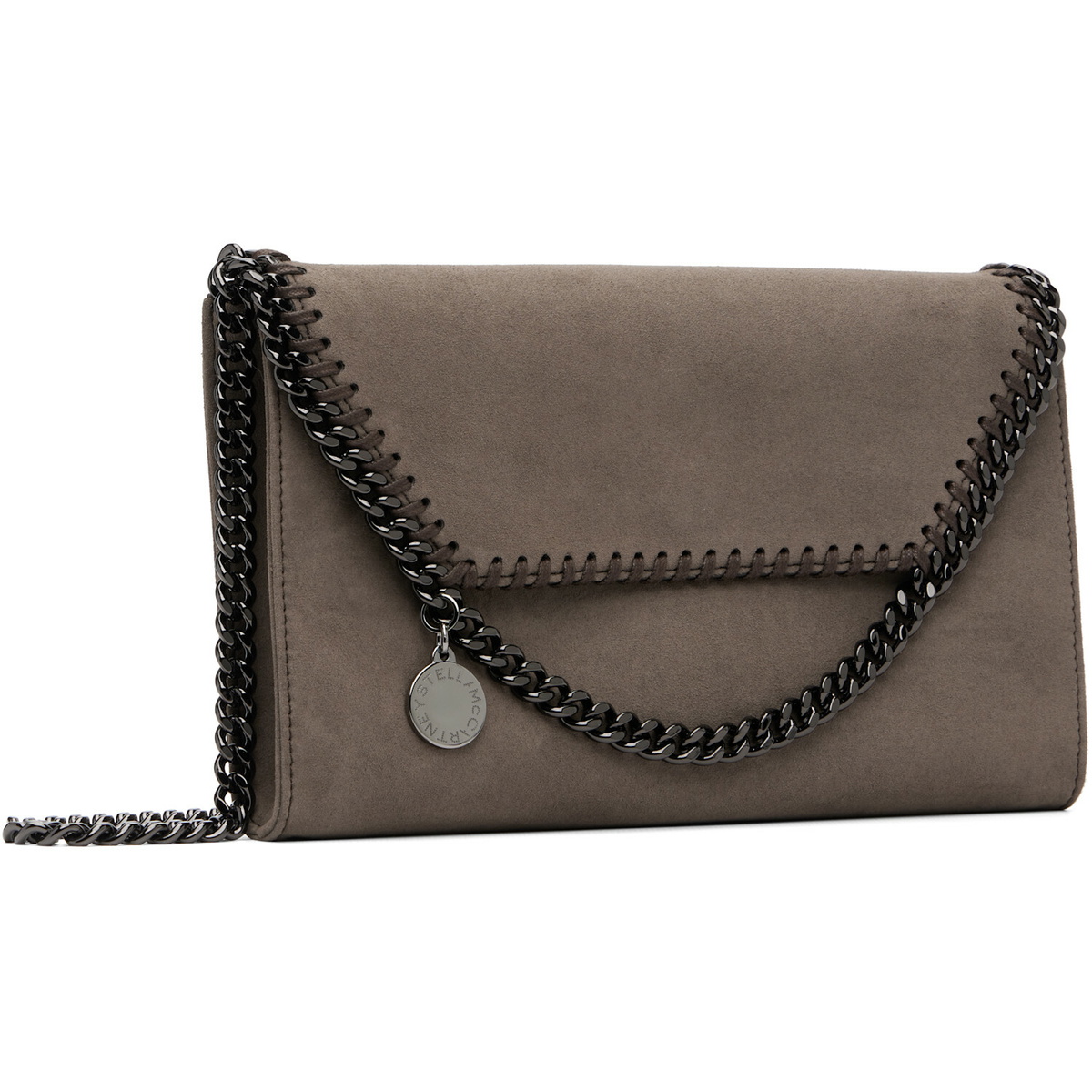 Stella McCartney Taupe Falabella Continental Wallet On Chain Bag