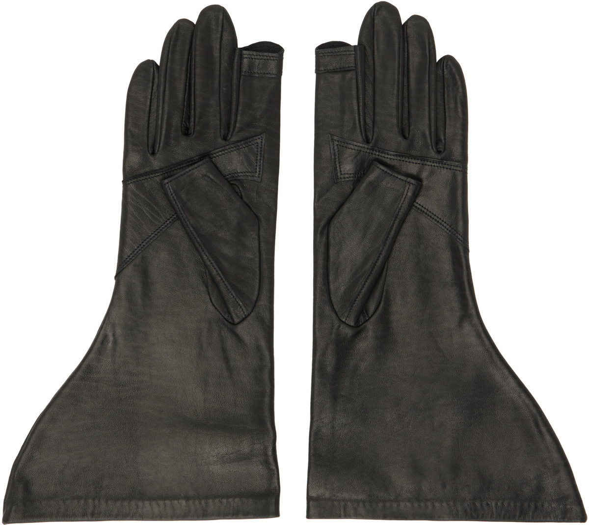 Rick Owens Black Tower Flared Gloves