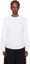 Stone Island White 2100030 Organic Cotton Jersey 'Fissato' Effect T-shirt