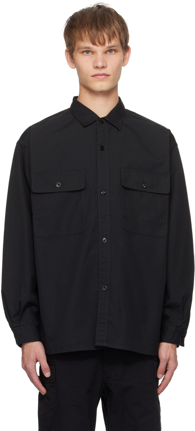 nanamica Black Button Shirt Nanamica