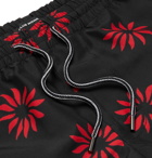 Club Monaco - Mid-Length Printed Swim Shorts - Black