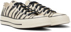 Converse Black & Off-White Chuck 70 Glow-In-The-Dark Zebra Low Top Sneakers