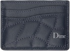 Dime Navy Quilted Card Holder