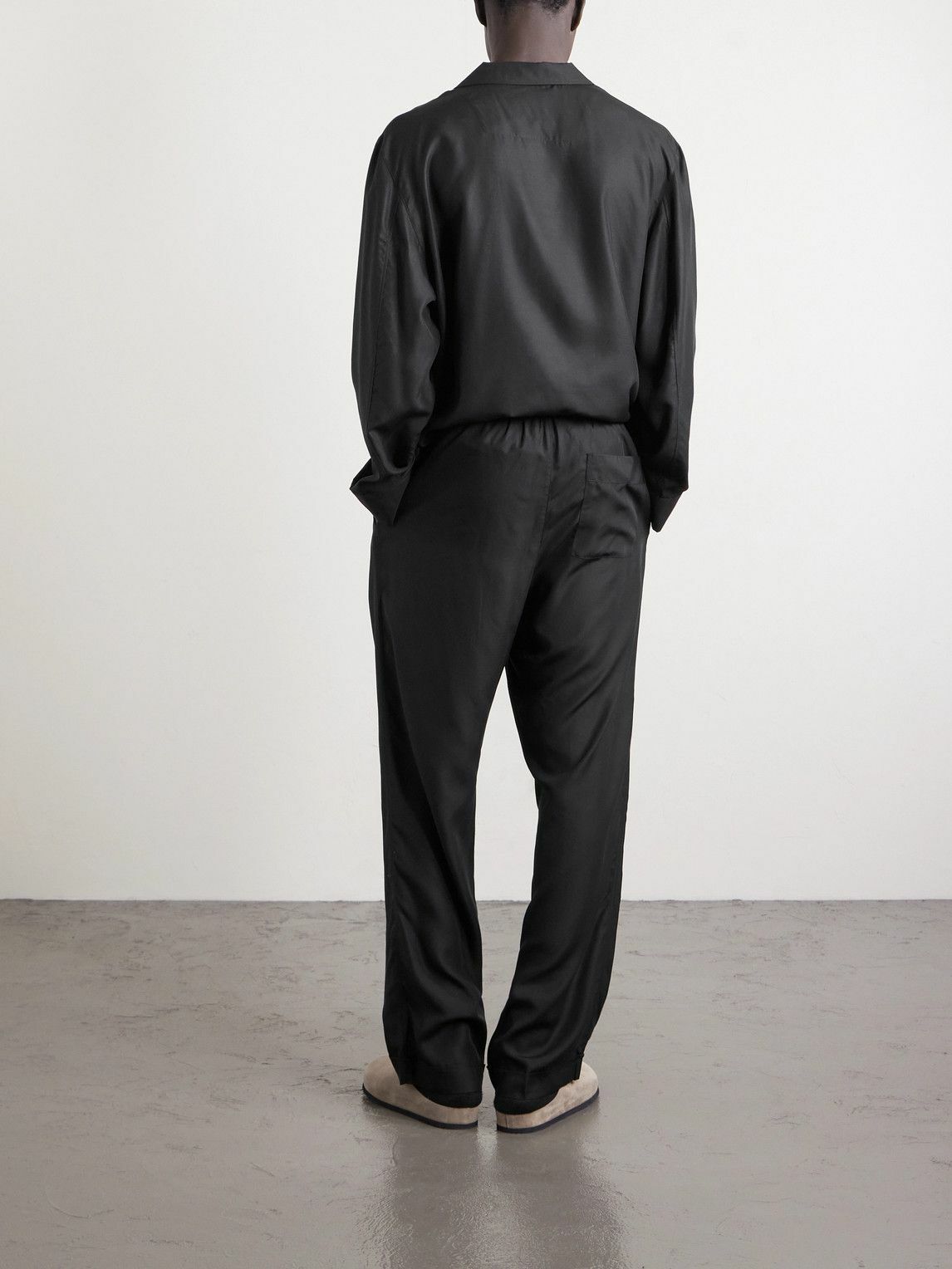 CDLP - Straight-Leg Lyocell Pyjama Trousers - Black