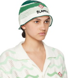 Casablanca Green Stripe Crochet Bucket Hat