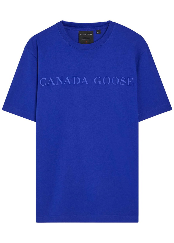 Photo: Canada Goose Vantage Logo-embroidered Cotton T-shirt Blue