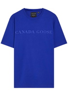 Canada Goose Vantage Logo-embroidered Cotton T-shirt Blue