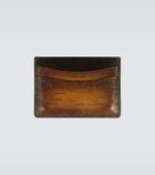 Berluti Bambou Scritto leather card holder