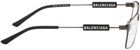 Balenciaga Gunmetal Rectangular Glasses