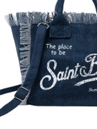 MC2 Saint Barth Indigo Cotton Canvas Colette Handbag