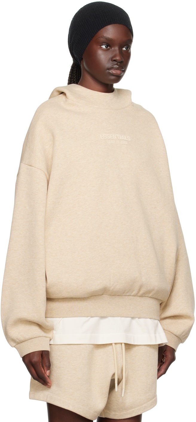 Fear of God ESSENTIALS Beige Bonded Hoodie Fear Of God Essentials