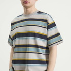 BEAMS Men's Multi Stripe T-Shirt in Light Grey