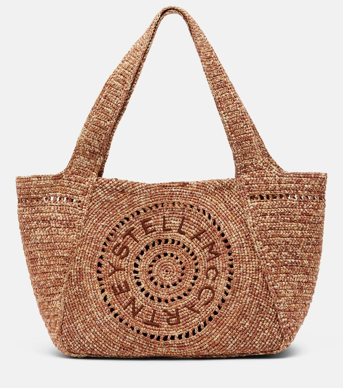 Stella McCartney Logo raffia tote bag