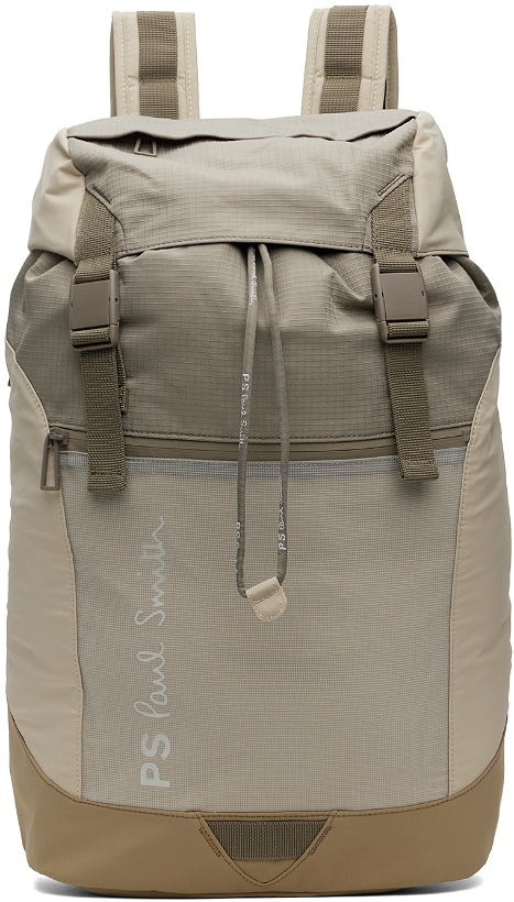 Photo: PS by Paul Smith Beige Paneled Backpack