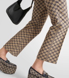 Gucci GG canvas linen-blend straight pants