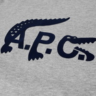 A.P.C. x Lacoste Large Logo T-Shirt in Heathered Grey