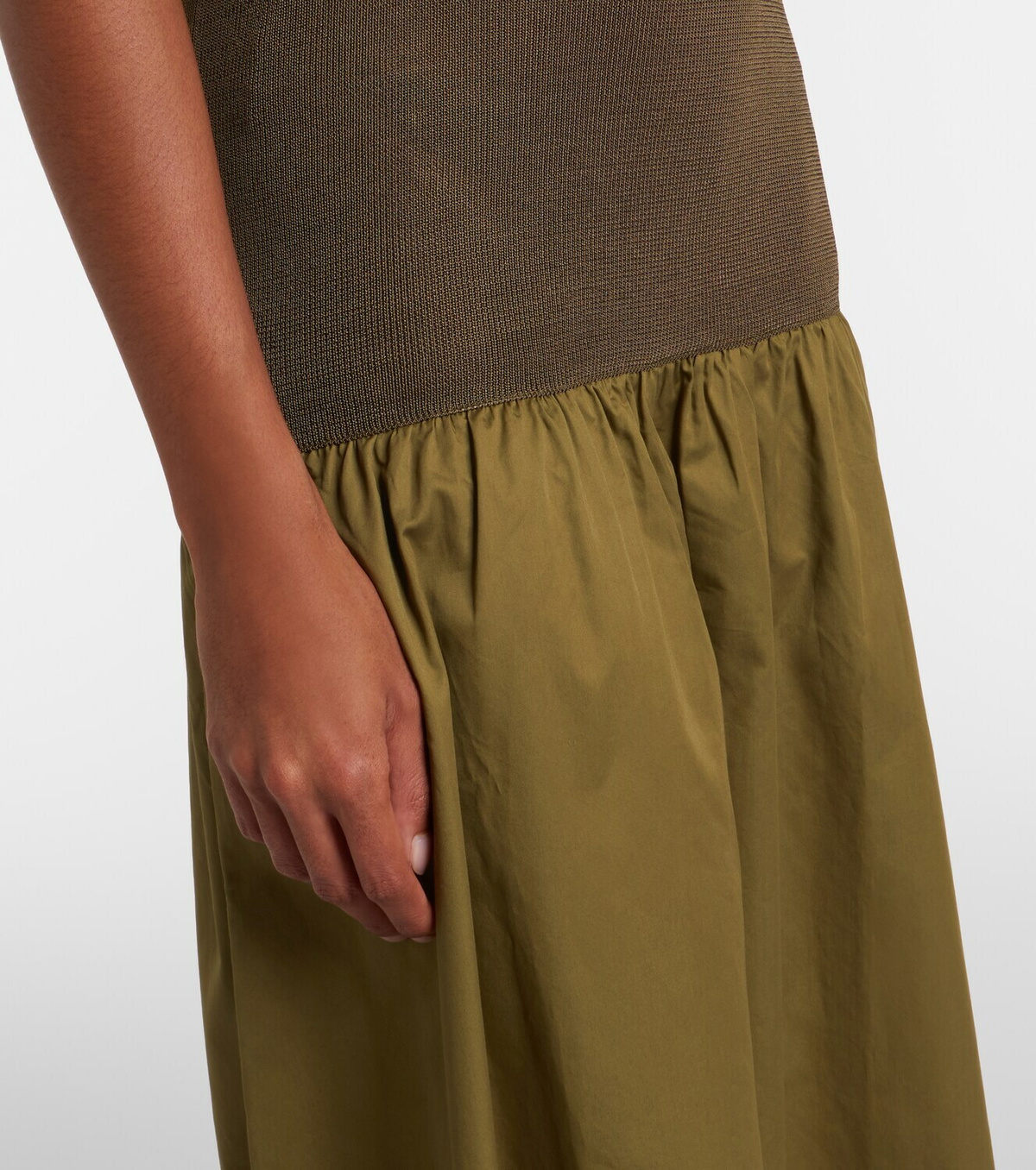 The Frankie Shop Ilya cotton-trimmed maxi dress