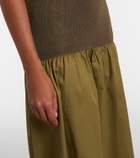 The Frankie Shop Ilya cotton-trimmed maxi dress