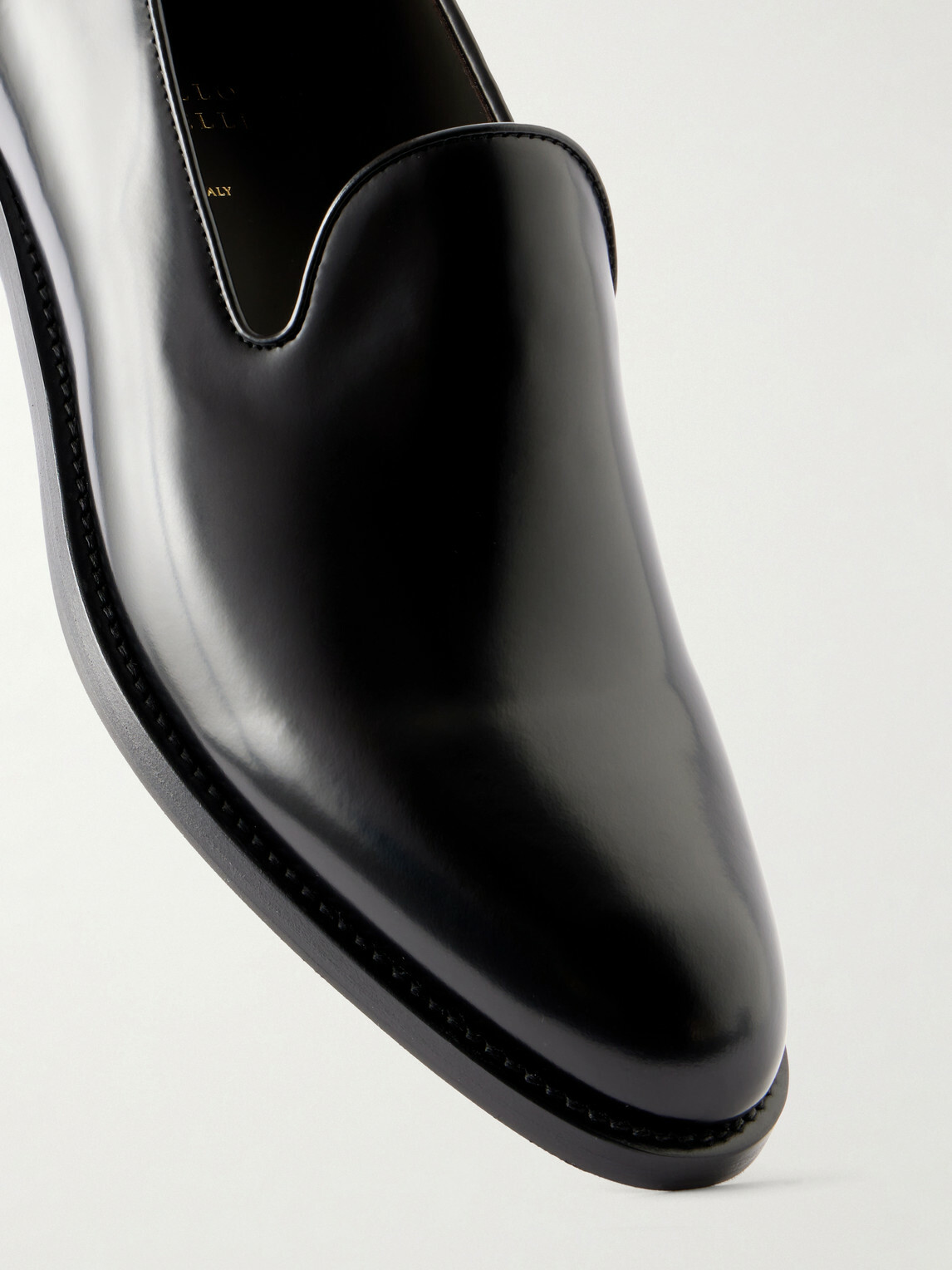 Brunello Cucinelli - Evening Glossed Leather Loafer - Black