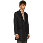 Ann Demeulemeester Black Wool Coat