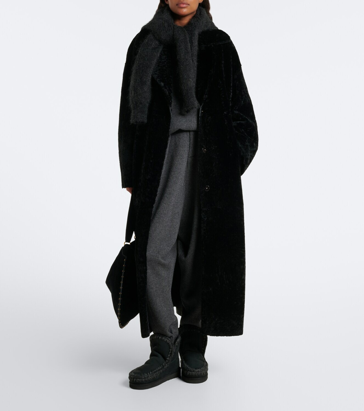 Mou 18 shearling-lined suede ankle boots