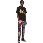 Palm Angels Blue and Black Blooming Lounge Pants