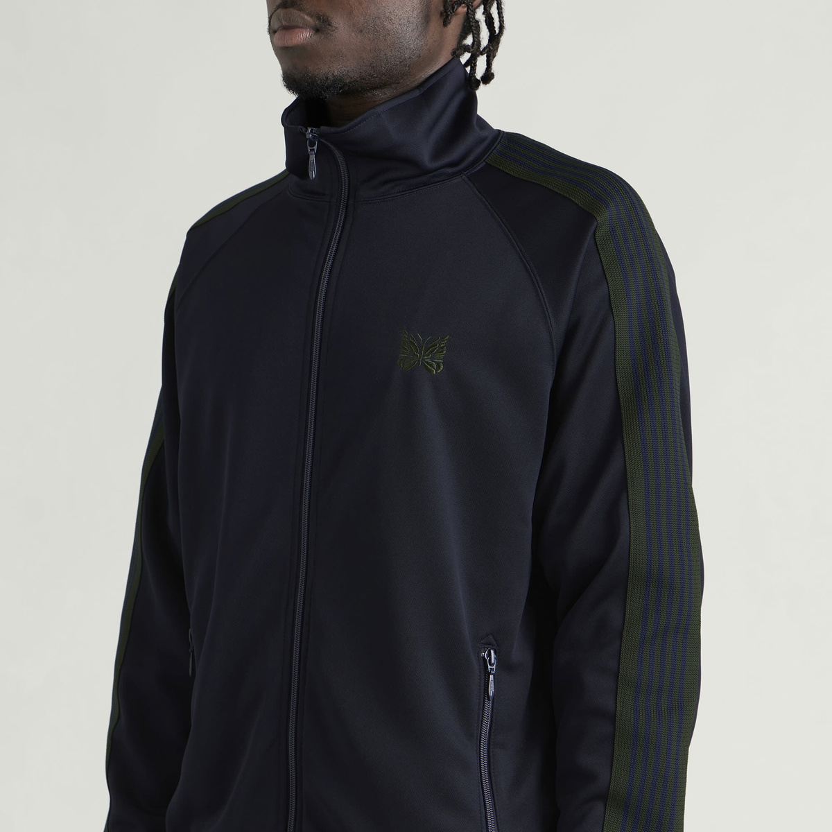 Needles Men's Poly Smooth Track Jacket in Navy