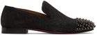 Christian Louboutin Black Leather Spooky Loafers