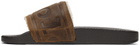 Polo Ralph Lauren Brown Faux-Shearling Slides