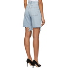 Agolde Blue Denim 90s Mid Rise Loose Shorts