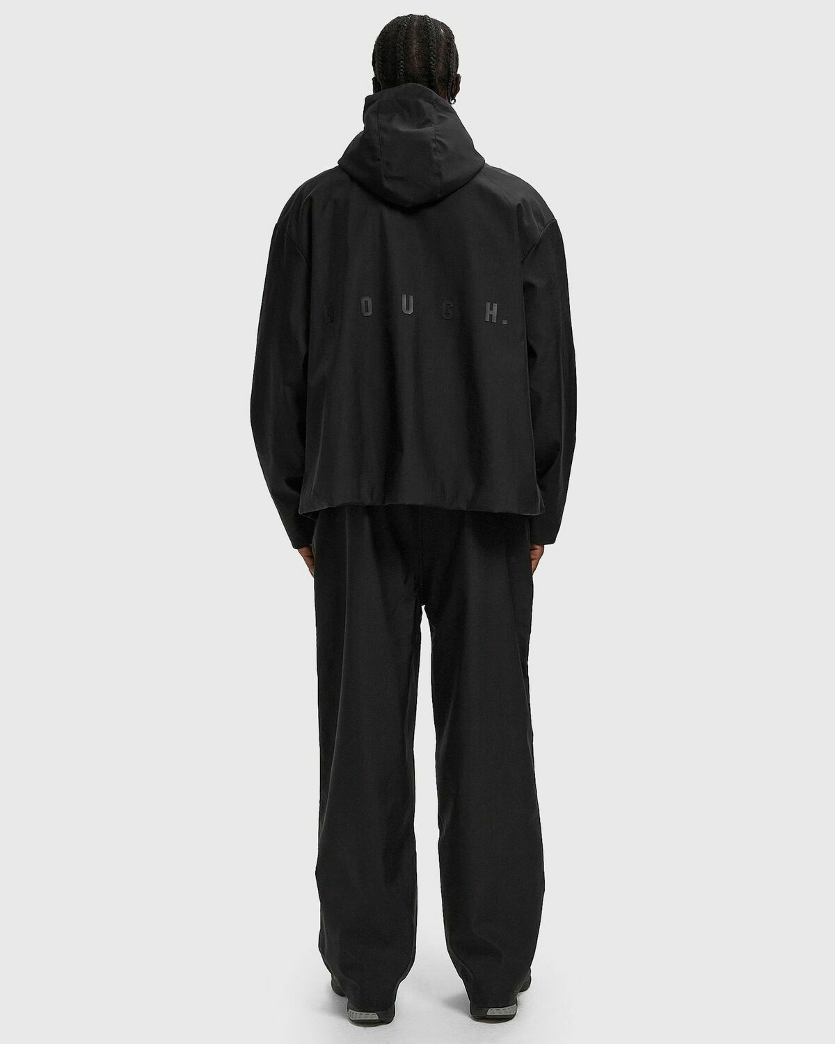 Rough. SIGNATURE RAIN JACKET Black Mens Shell Jackets/Windbreaker