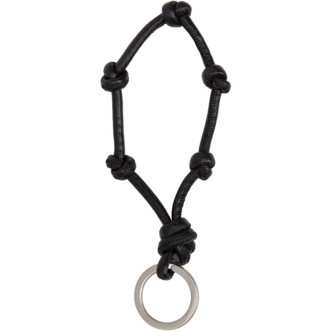 Bottega Veneta Black Multi-Knot Keychain Bottega Veneta