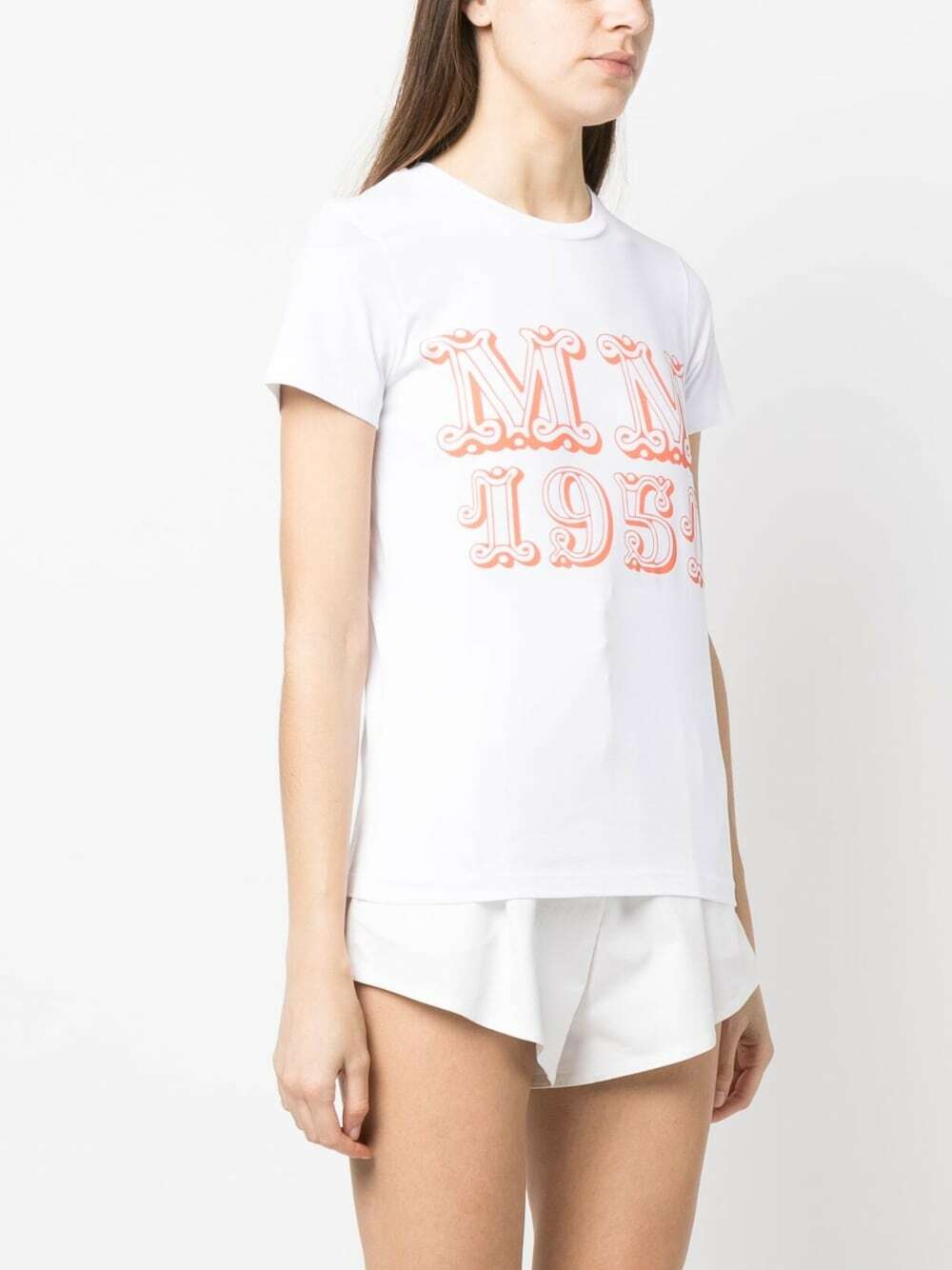 【関税＆送料込み】Max Mara Cotton Logo T-Shirt MAX MARA - Logo Cotton T-shirt Max Mara