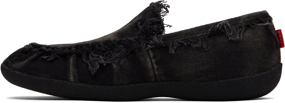 Diesel Black D-Shock Moc Slip-on Loafers