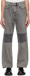 OUR LEGACY Black & Gray Extended Third Cut Jeans