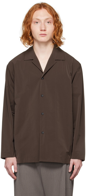 Photo: HOMME PLISSÉ ISSEY MIYAKE Brown Button Shirt