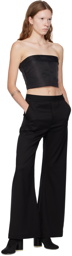 MM6 Maison Margiela Black Mock-Fly Trousers