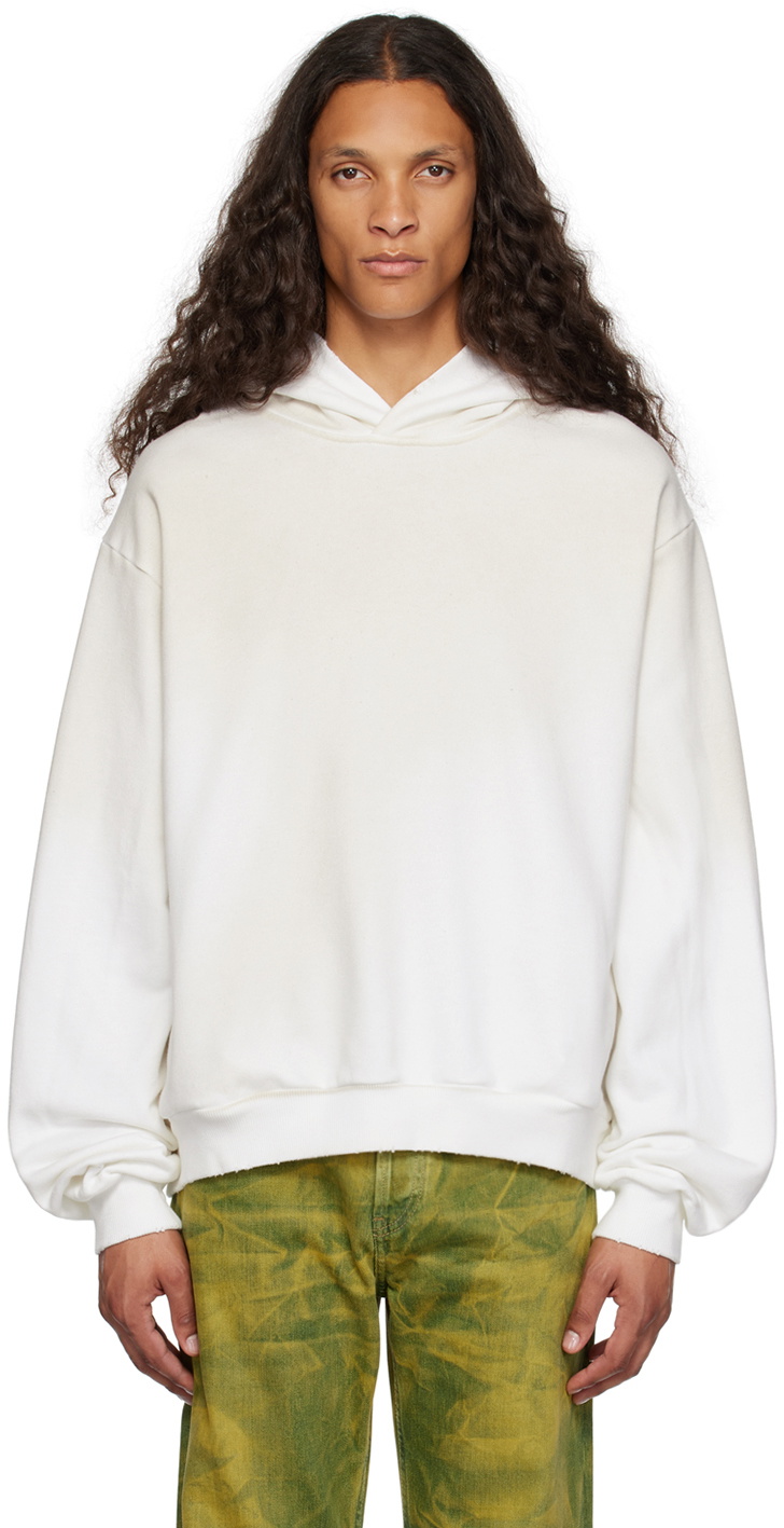 Unisex Off-White Distressed Hoodie main image 1