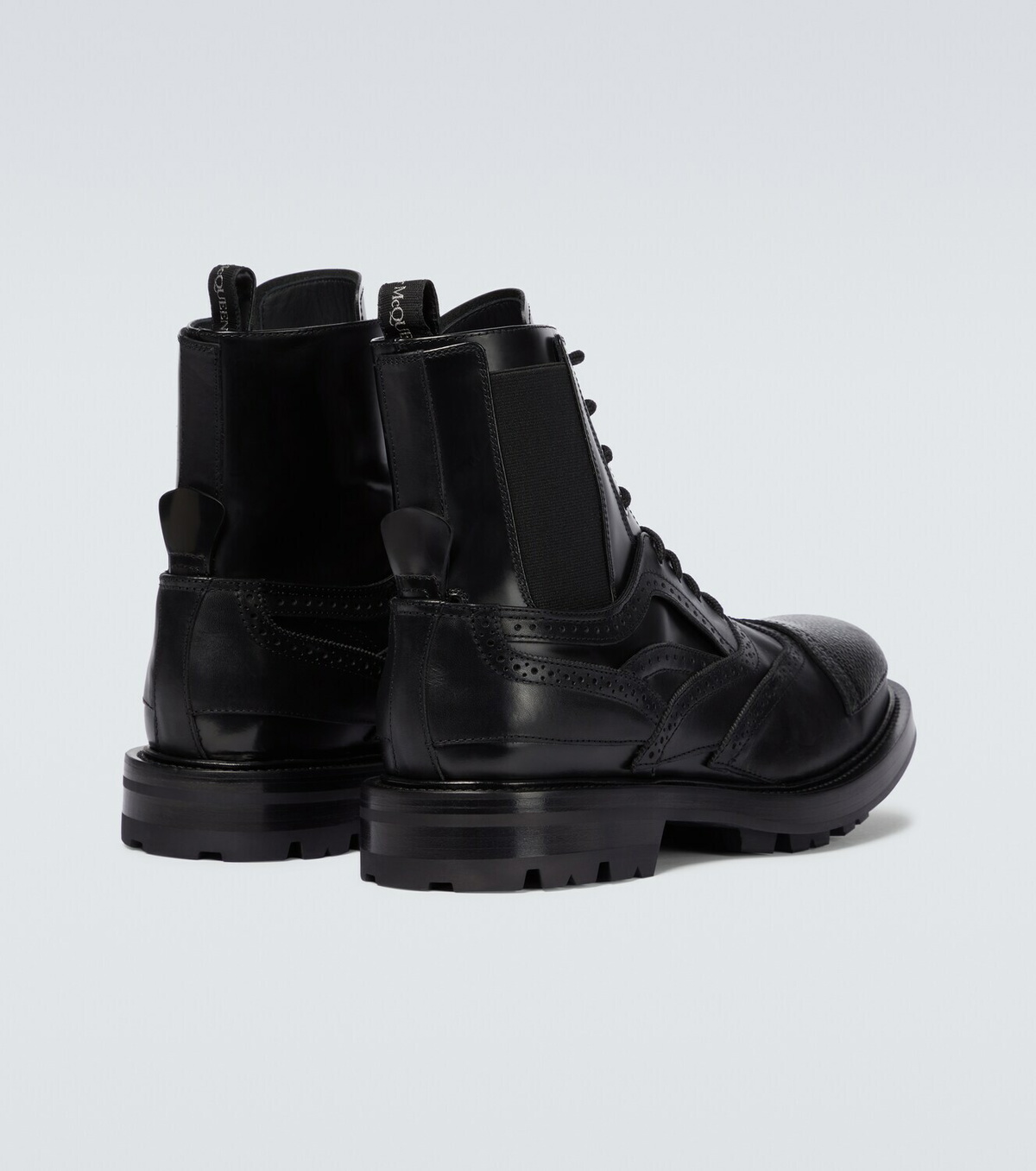 Alexander McQueen Brogue leather boots